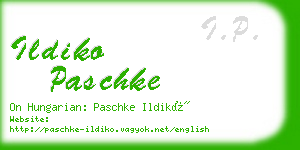 ildiko paschke business card